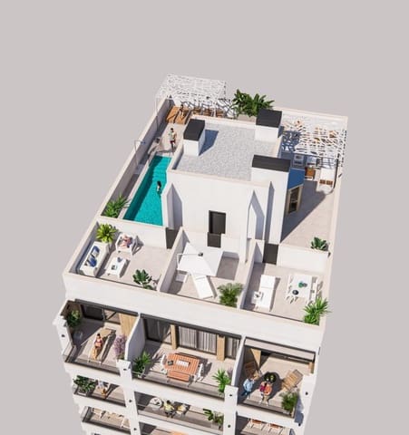 2 soveværelse Lejlighed til salg i Playa del Cura, Torrevieja med swimmingpool - € 240.000 (Ref: 9930996)