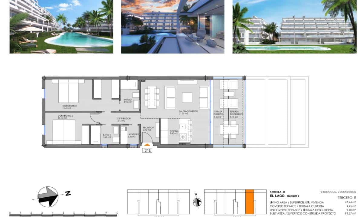 2 sypialnia Apartament na sprzedaż w Mar de Cristal z basenem garażem - 313 000 € (Ref: 9955222)