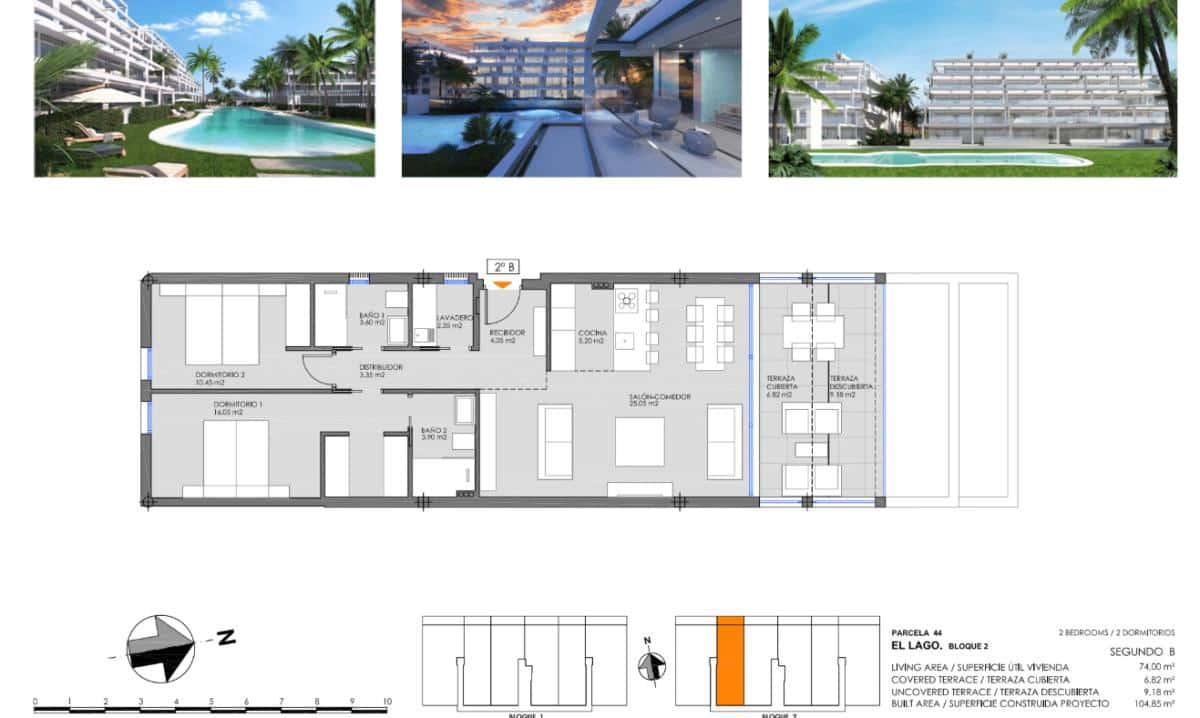 2 sypialnia Apartament na sprzedaż w Mar de Cristal z basenem garażem - 313 000 € (Ref: 9955222)