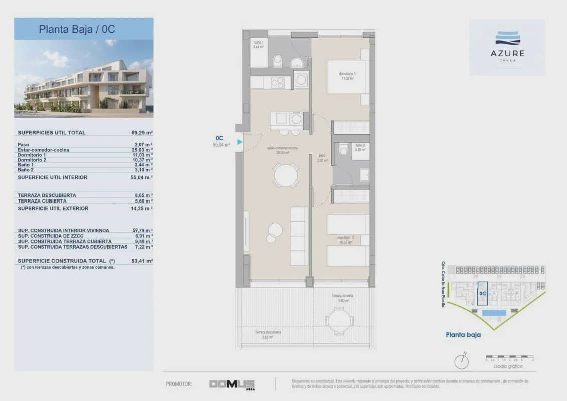 2 bedroom Apartment for sale in Javea / Xabia with pool garage - € 361,000 (Ref: 9960176)