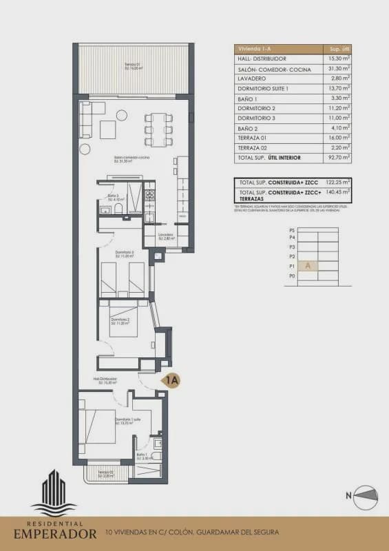 3 quarto Apartamento para venda em Guardamar del Segura - 360 000 € (Ref: 9975689)