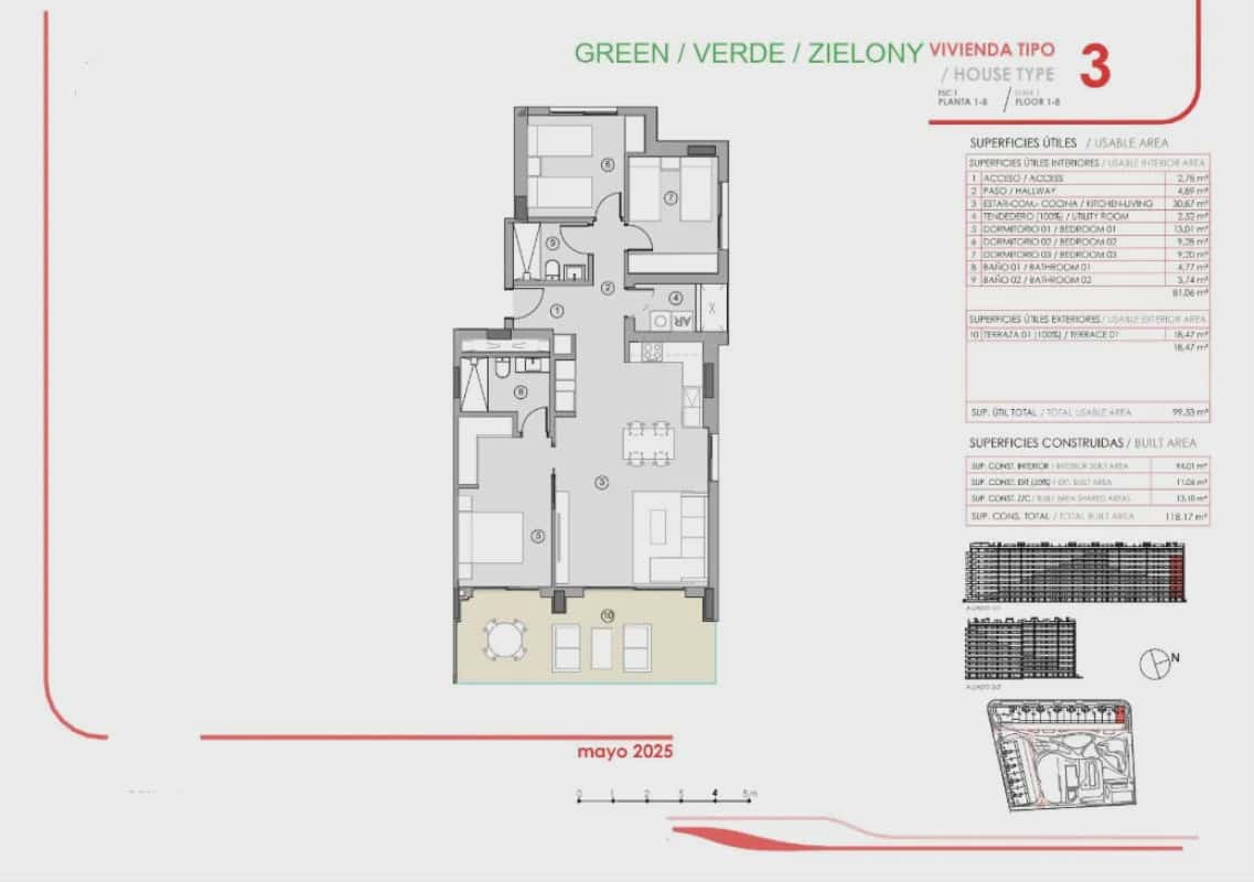 3 soveværelse Lejlighed til salg i Torrevieja med swimmingpool - € 399.000 (Ref: 9995575)