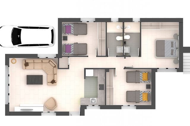 3 chambre Villa/Maison à vendre à Las Lomas de Rame - Bahía Bella, Los Alcázares avec piscine garage - 397 650 € (Ref: 10035654)