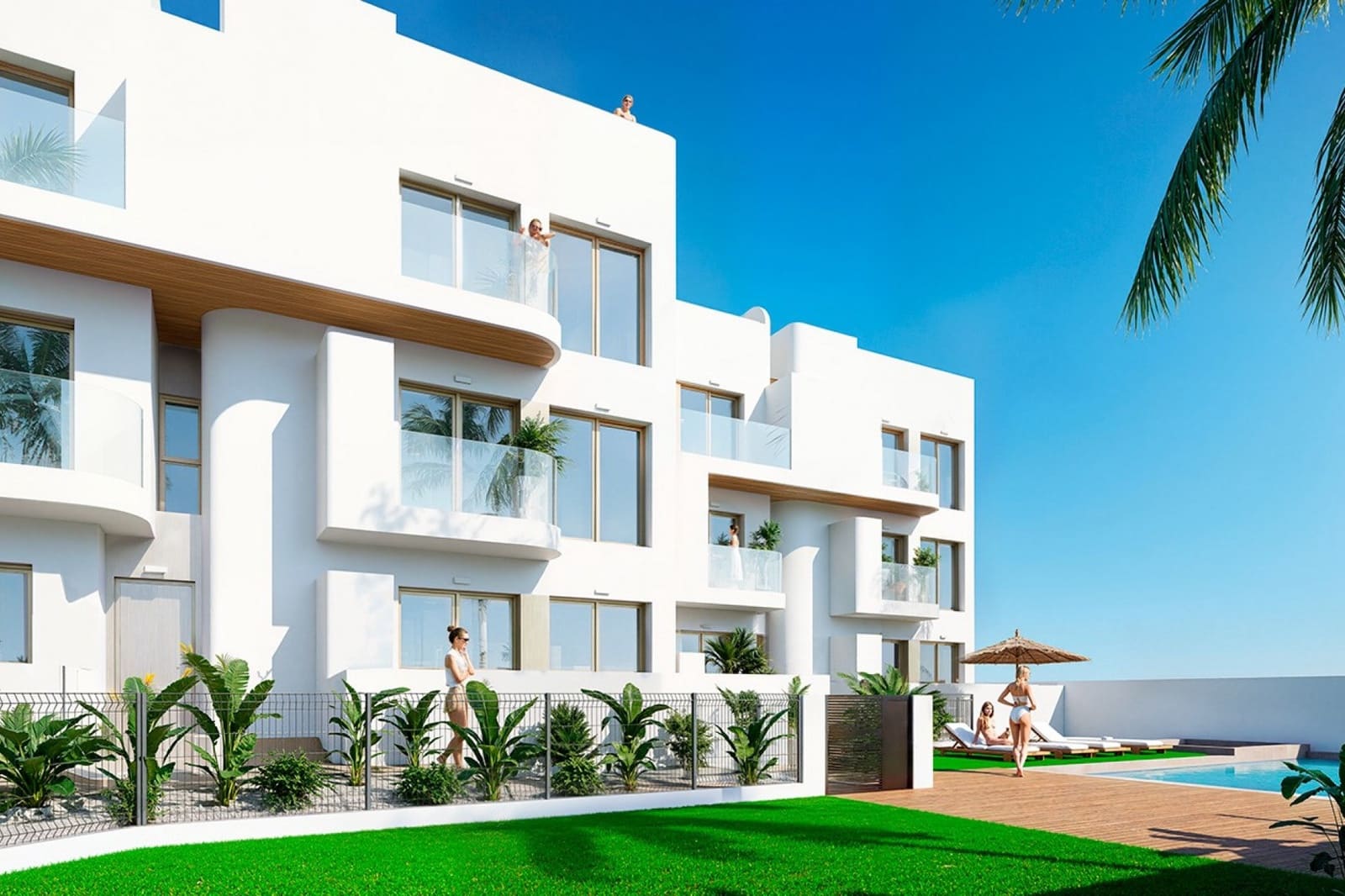 3 soveværelse Lejlighed til salg i Los Alcazares med swimmingpool garage - € 309.900 (Ref: 10048317)