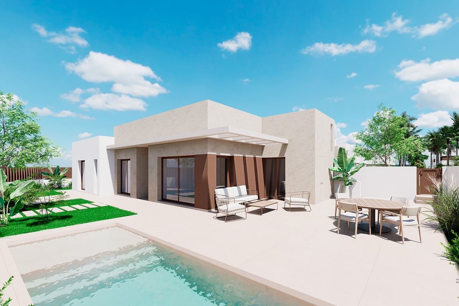 Chalet de 3 habitaciones en Los Alcázares en venta con piscina garaje - 489.000 € (Ref: 10048337)