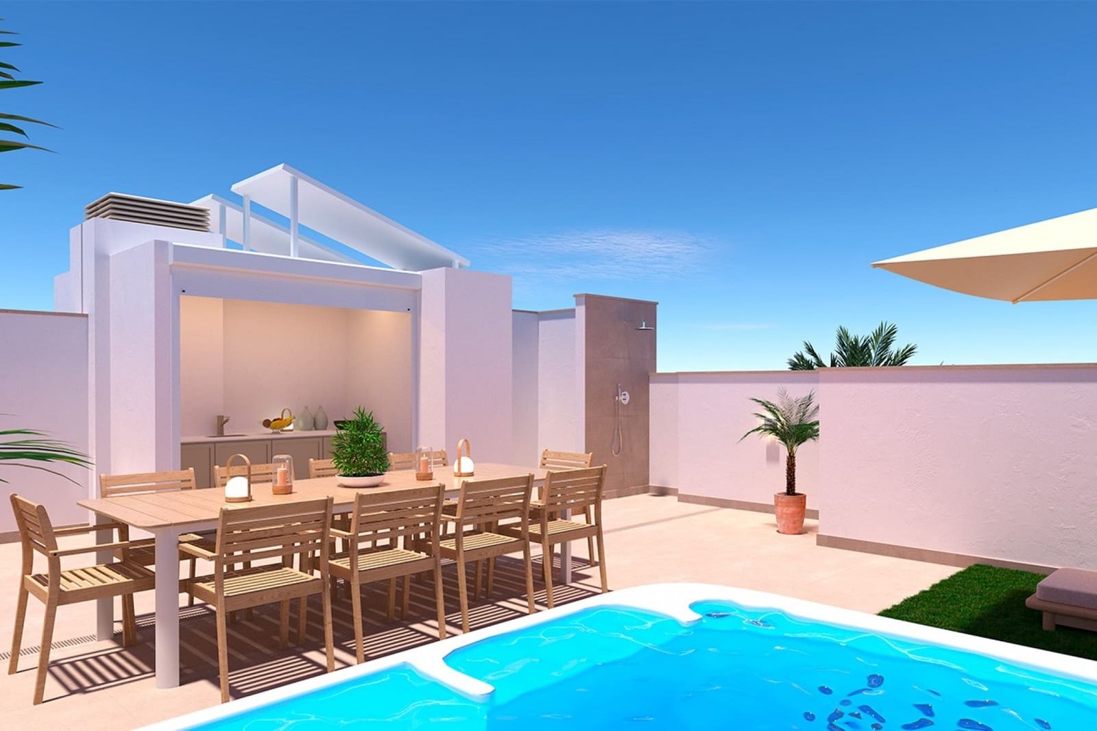2 slaapkamer Villa te koop in Torre de la Horadada met zwembad garage - € 375.000 (Ref: 10118141)