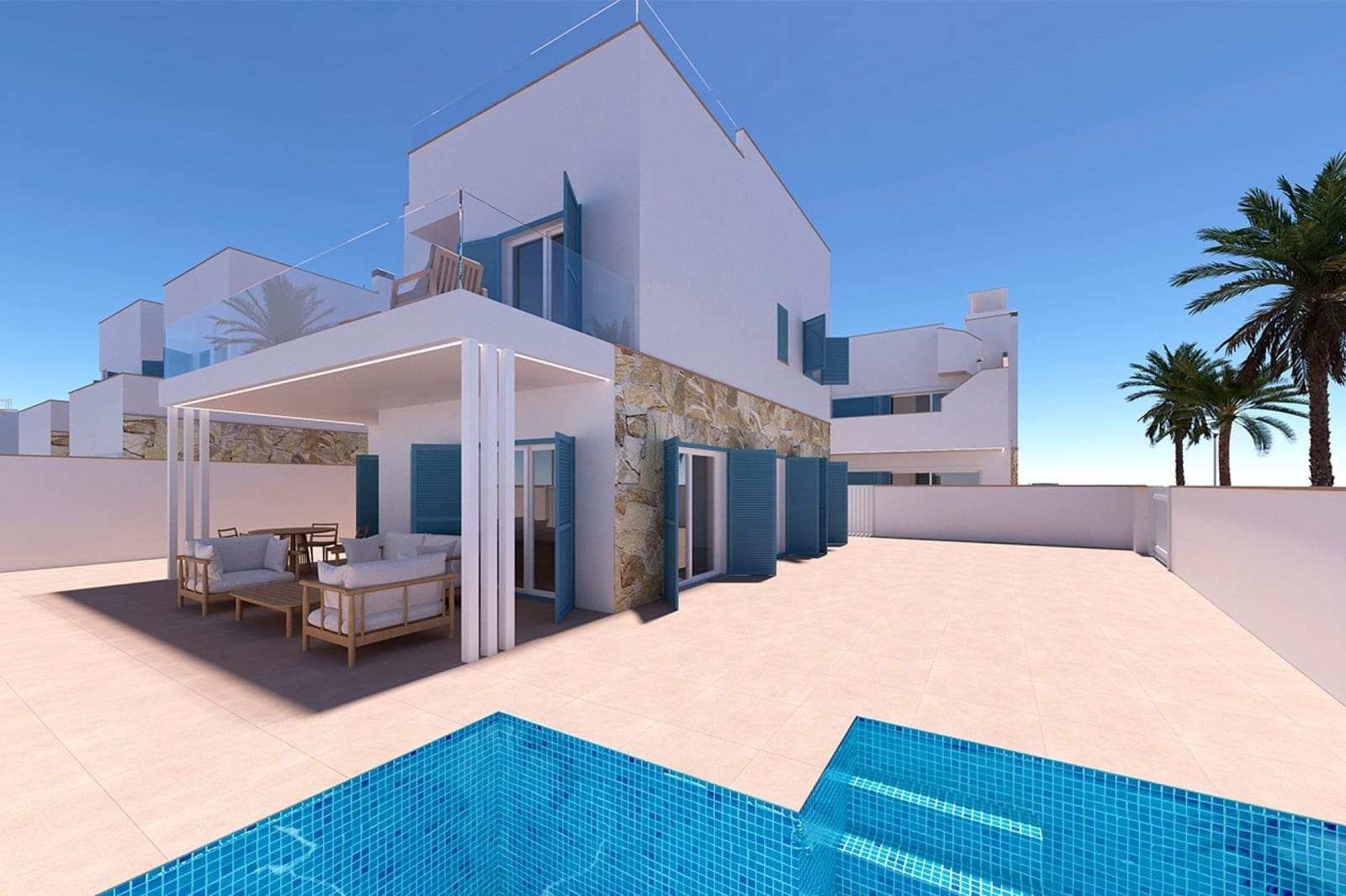 2 slaapkamer Villa te koop in Torre de la Horadada met zwembad garage - € 375.000 (Ref: 10118141)