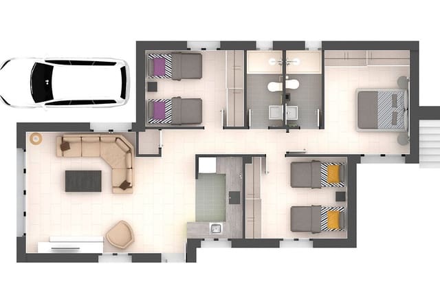 3 quarto Moradia para venda em Las Lomas de Rame - Bahía Bella, Los Alcázares com piscina garagem - 361 500 € (Ref: 8115385)