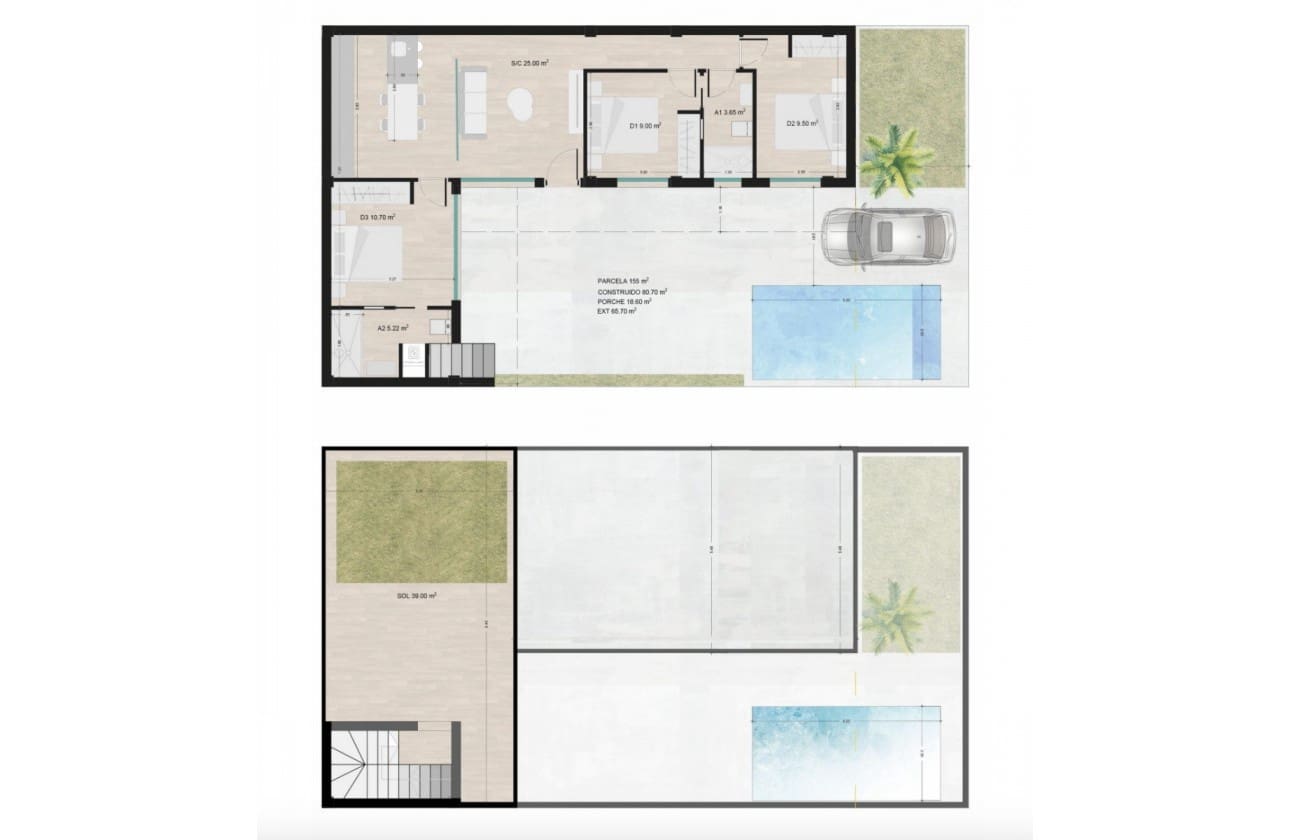 3 bedroom Villa for sale in Torre-Pacheco with pool garage - € 325,000 (Ref: 9004428)