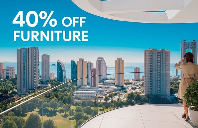 2 soverom Leilighet til salgs i Via Parque, Benidorm med svømmebasseng garasje - € 489 000 (Ref: 9199815)