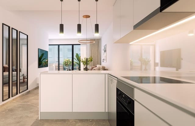 2 makuuhuone Kattohuoneisto myytävänä paikassa Las Piscinas Naturales, Torrevieja mukana uima-altaan 
autotalli - 380 000 € (Ref: 9268954)