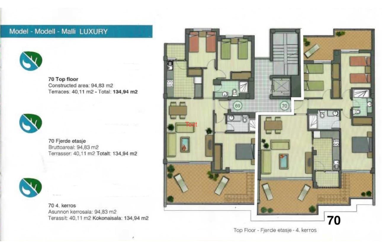 3 sovrum Takvåning till salu i Orihuela Costa med pool garage - 346 000 € (Ref: 9511191)