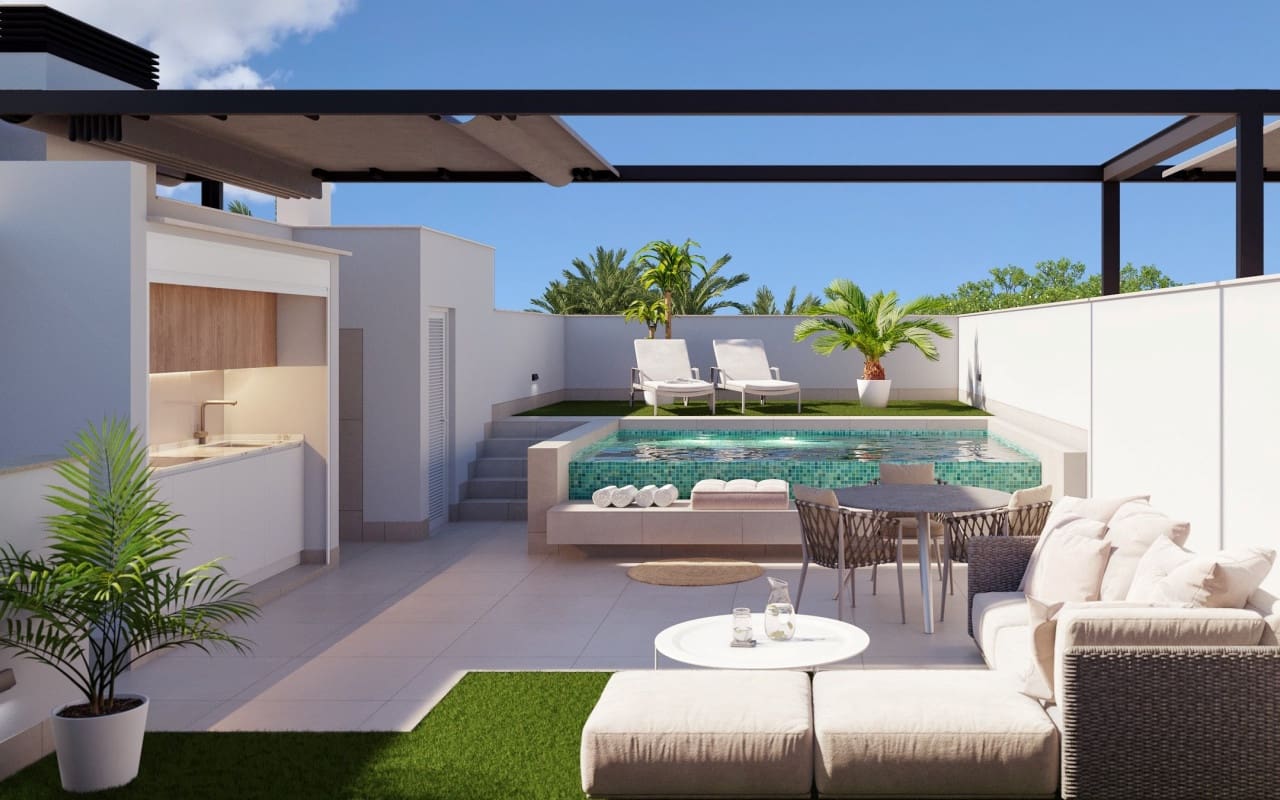 3 soveværelse Byhus til salg i Pilar de la Horadada med swimmingpool - € 439.000 (Ref: 10021478)