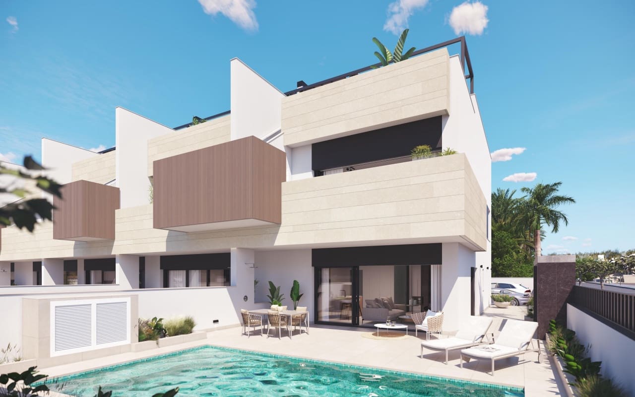 3 soveværelse Byhus til salg i Pilar de la Horadada med swimmingpool - € 439.000 (Ref: 10021478)