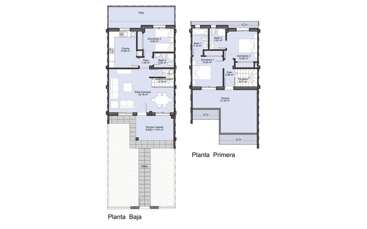 3 quarto Casa em Banda para venda em San Miguel de Salinas com piscina - 229 000 € (Ref: 8395470)