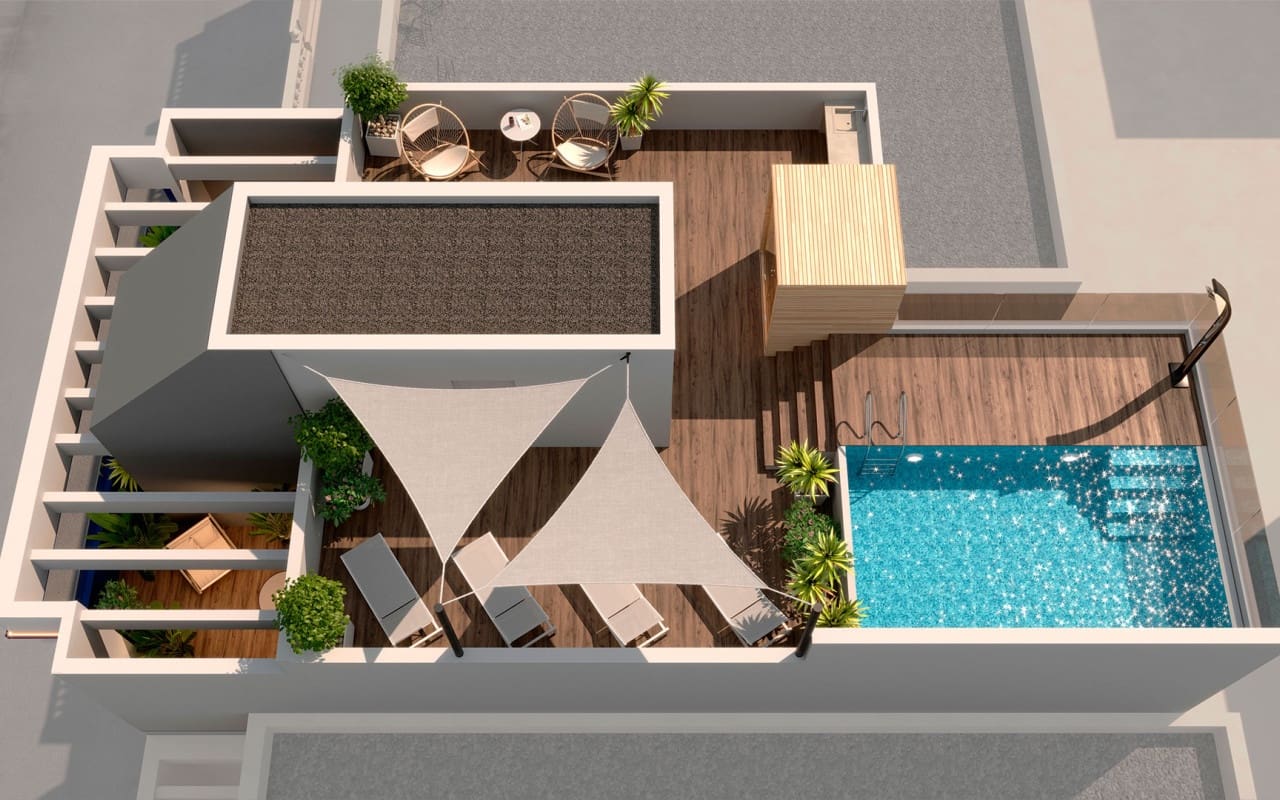 Ático de 1 habitación en Torrevieja en venta con piscina - 250.000 € (Ref: 9170271)