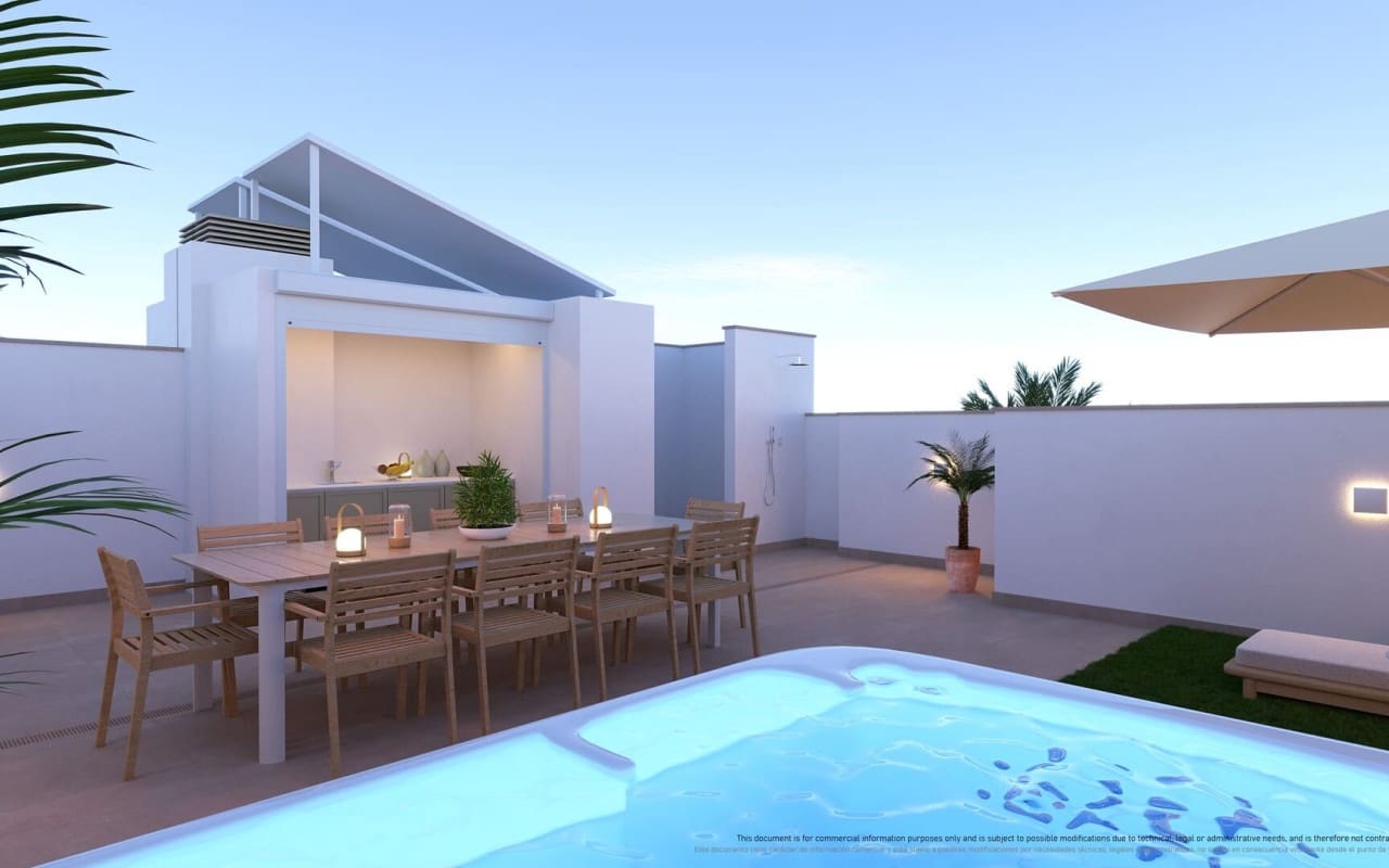 2 chambre Maison de Ville à vendre à Torre de la Horadada avec piscine - 375 000 € (Ref: 9396308)