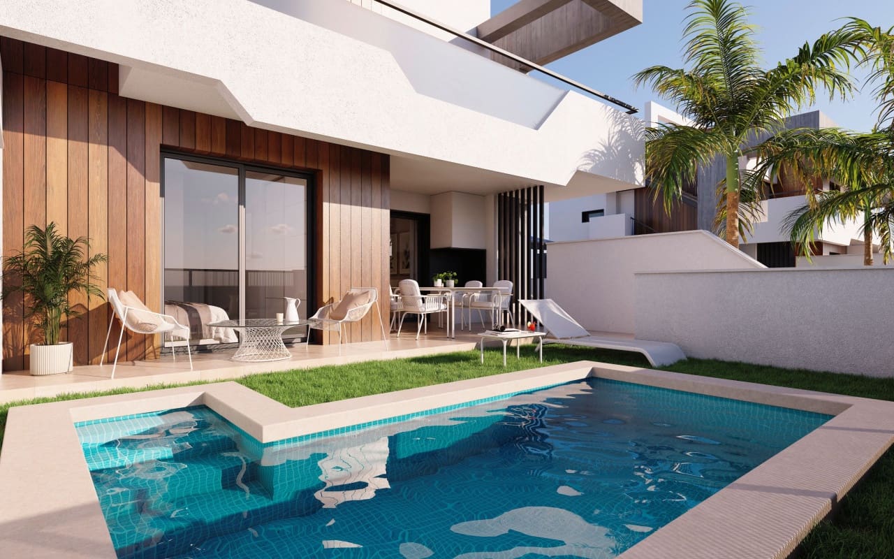 2 chambre Maison de Ville à vendre à Puerto de Mazarron avec piscine - 320 456 € (Ref: 9521792)