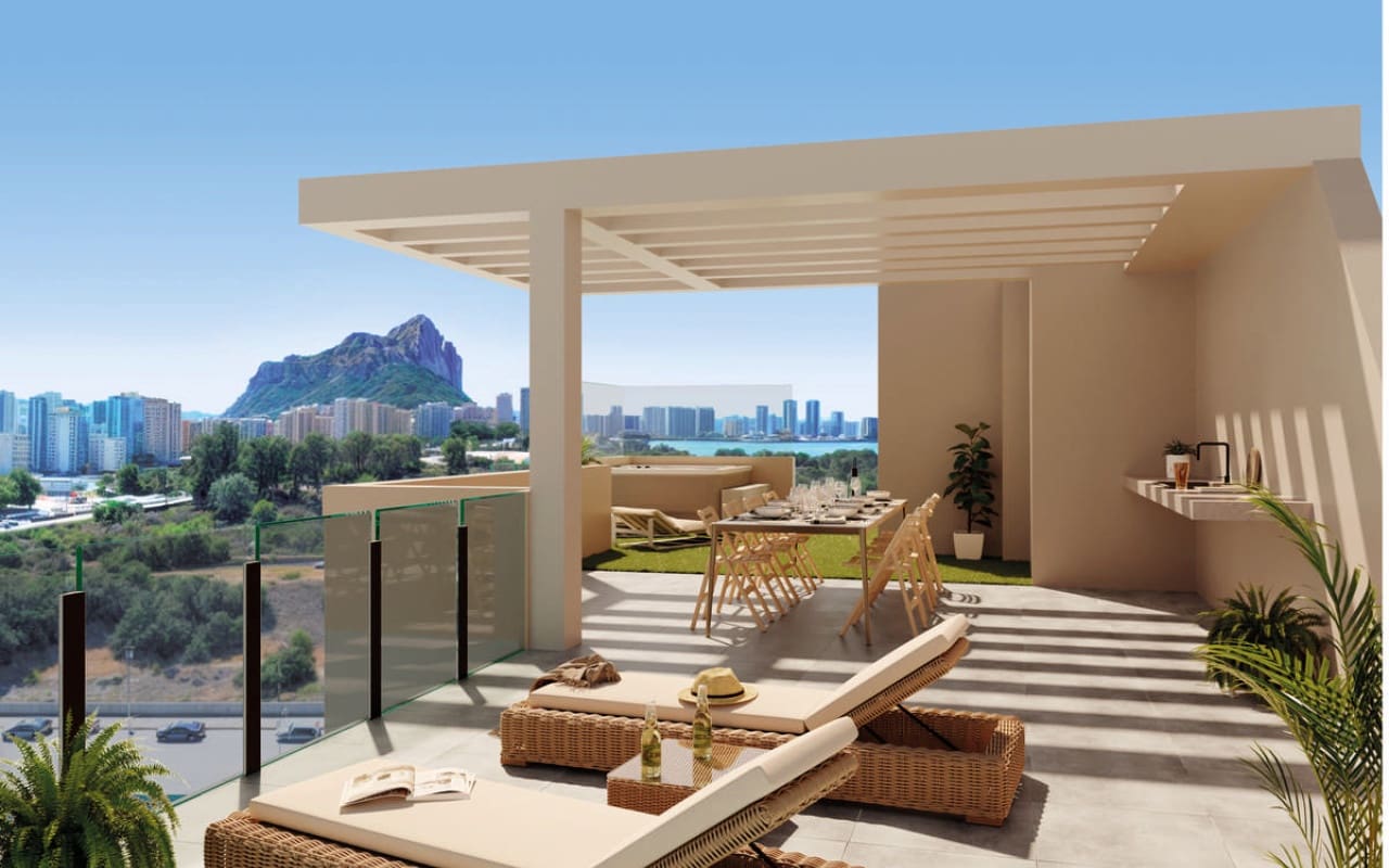 2 slaapkamer Penthouse te koop in Calpe / Calp met zwembad - € 650.000 (Ref: 9798140)