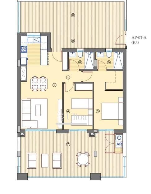 2 bedroom Penthouse for sale in Muchamiel / Mutxamel with pool garage - € 399,000 (Ref: 9001287)