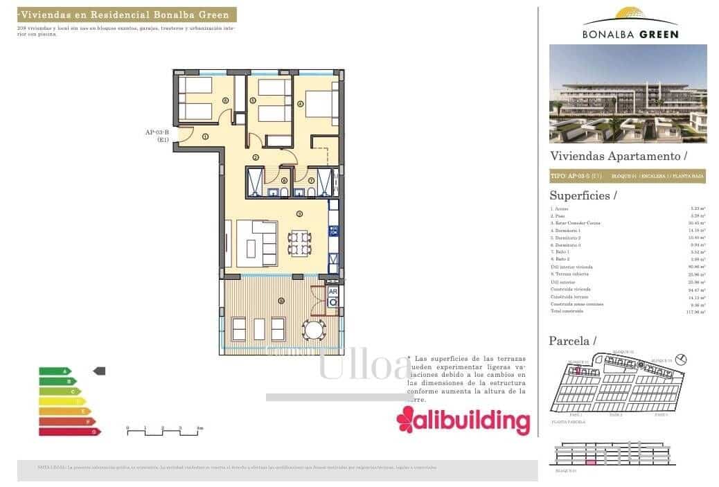 3 bedroom Apartment for sale in Muchamiel / Mutxamel with pool - € 316,250 (Ref: 9001294)