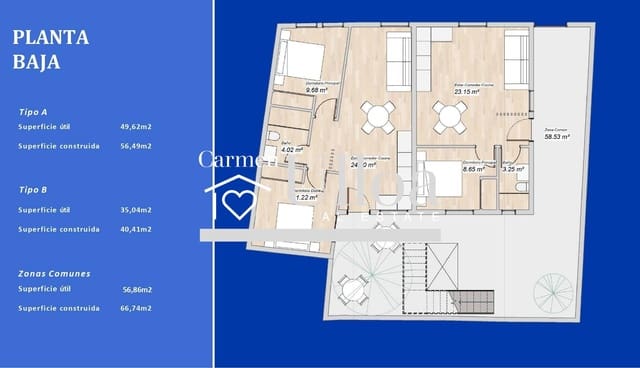 Apartamento de 2 habitaciones en La Villajoyosa / Vila Joiosa en venta - 250.806 € (Ref: 9119072)