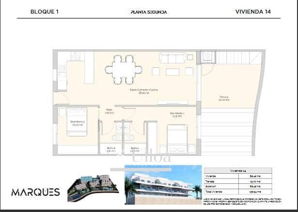 2 chambre Penthouse à vendre à Finestrat avec piscine - 369 900 € (Ref: 9436094)