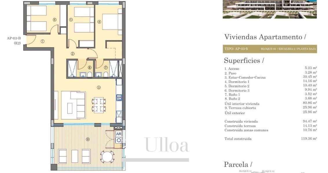 Apartamento de 3 habitaciones en Muchamiel / Mutxamel en venta con piscina garaje - 332.300 € (Ref: 9806659)