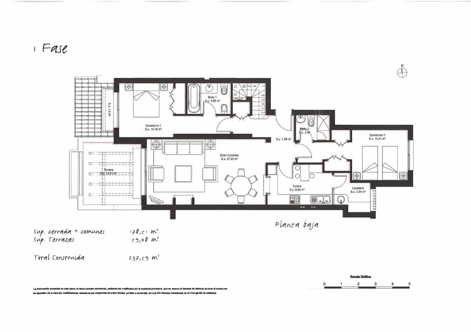 3 makuuhuone Kattohuoneisto myytävänä paikassa Cancelada mukana uima-altaan - 549 000 € (Ref: 9899194)
