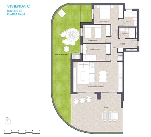 3 makuuhuone Huoneisto myytävänä paikassa Levante - Playa Fossa, Calpe / Calp mukana uima-altaan 
autotalli - 442 500 € (Ref: 9180808)