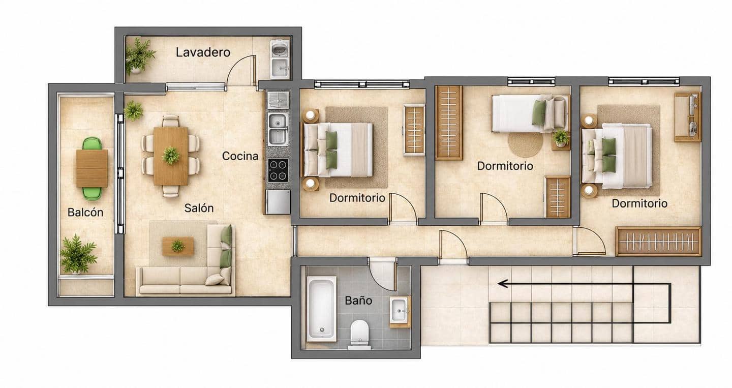 3 soverom Leilighet til salgs i Santa Pola med garasje - € 219 000 (Ref: 10155562)