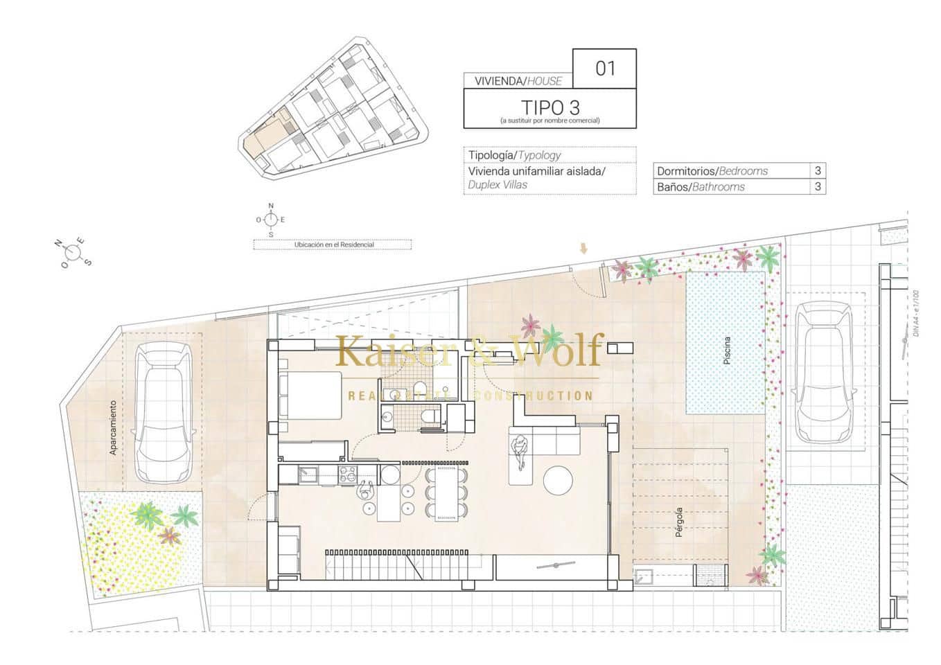 3 chambre Villa/Maison à vendre à Hondon de las Nieves avec piscine garage - 357 250 € (Ref: 7574638)