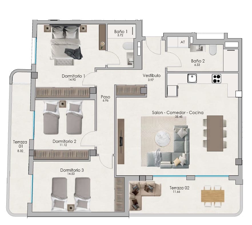 2 chambre Appartement à vendre à Santa Pola avec piscine - 298 000 € (Ref: 8346759)
