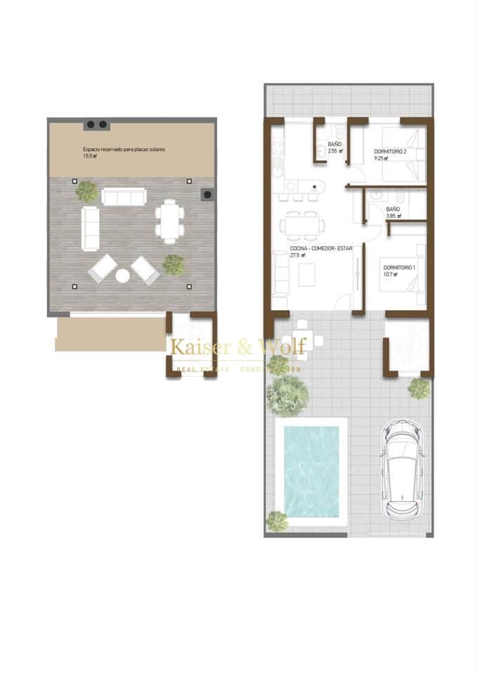 2 Zimmer Villa zu verkaufen in La Pinilla mit Pool - 176.916 € (Ref: 8774473)