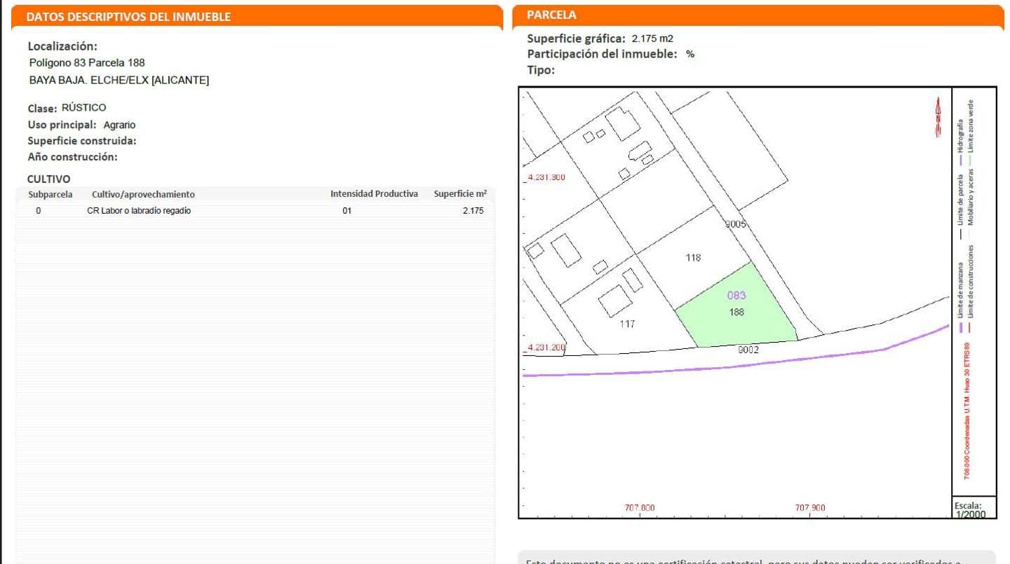 Landgrundstück zu verkaufen in Las Bayas - 50.000 € (Ref: 9388722)
