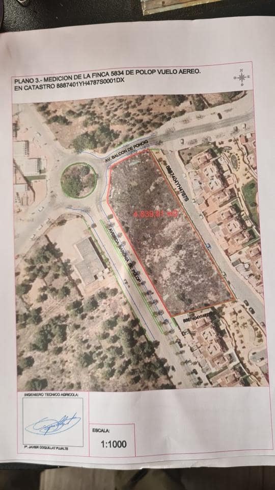 Ubebygd land til salgs i Polop - € 630 000 (Ref: 9976528)