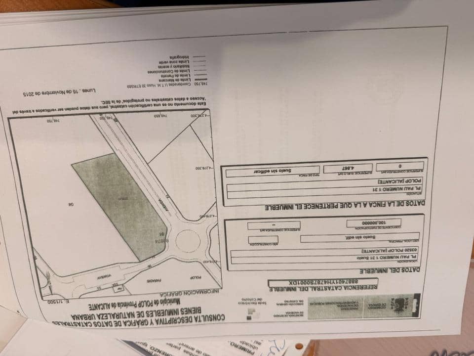 Ubebygd land til salgs i Polop - € 630 000 (Ref: 9976528)