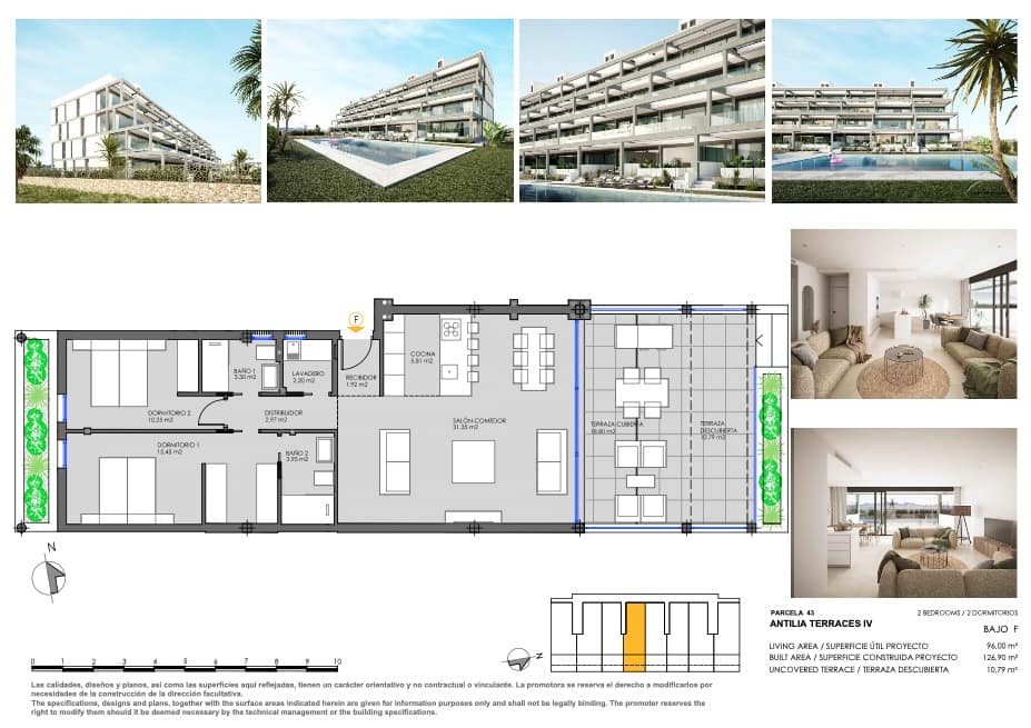 2 soverom Strandleiligheter til salgs i Rincon de San Gines med svømmebasseng - € 305 000 (Ref: 9244307)