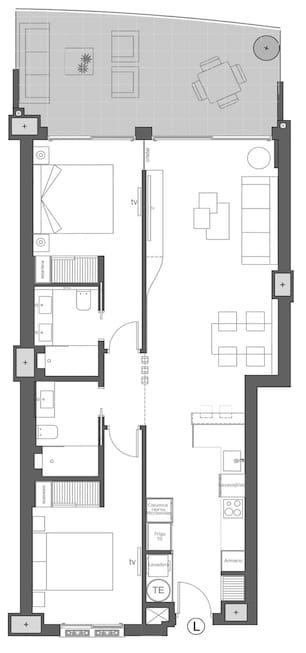 Apartamento de 1 habitación en La Manga del Mar Menor en venta - 288.000 € (Ref: 9360548)