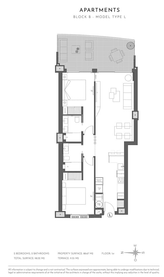 Apartamento de 1 habitación en La Manga del Mar Menor en venta - 288.000 € (Ref: 9360548)