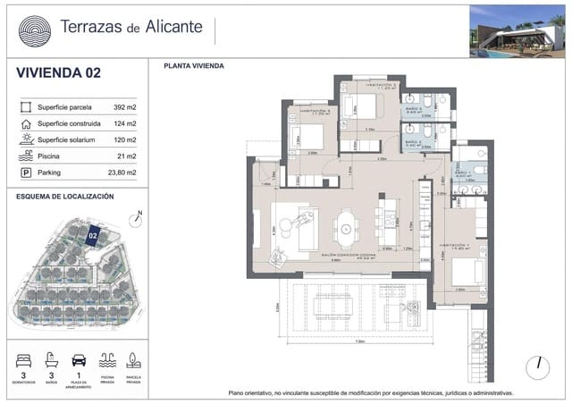 Chalet de 3 habitaciones en Muchamiel / Mutxamel en venta con piscina - 625.000 € (Ref: 10078260)