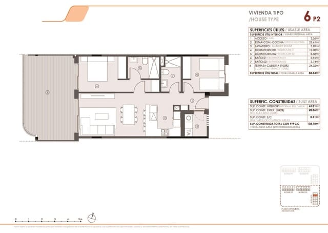 Apartamento de 2 habitaciones en El Limonar, Torrevieja en venta con piscina - 305.000 € (Ref: 10078265)