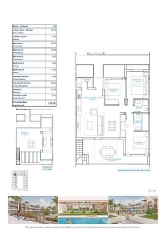 Ático de 3 habitaciones en Torre de la Horadada, Pilar de la Horadada en venta con piscina - 539.900 € (Ref: 9773243)