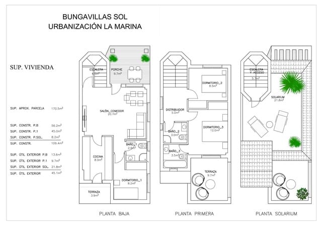 3 sypialnia Willa na sprzedaż w San Fulgencio z basenem - 275 000 € (Ref: 9791220)