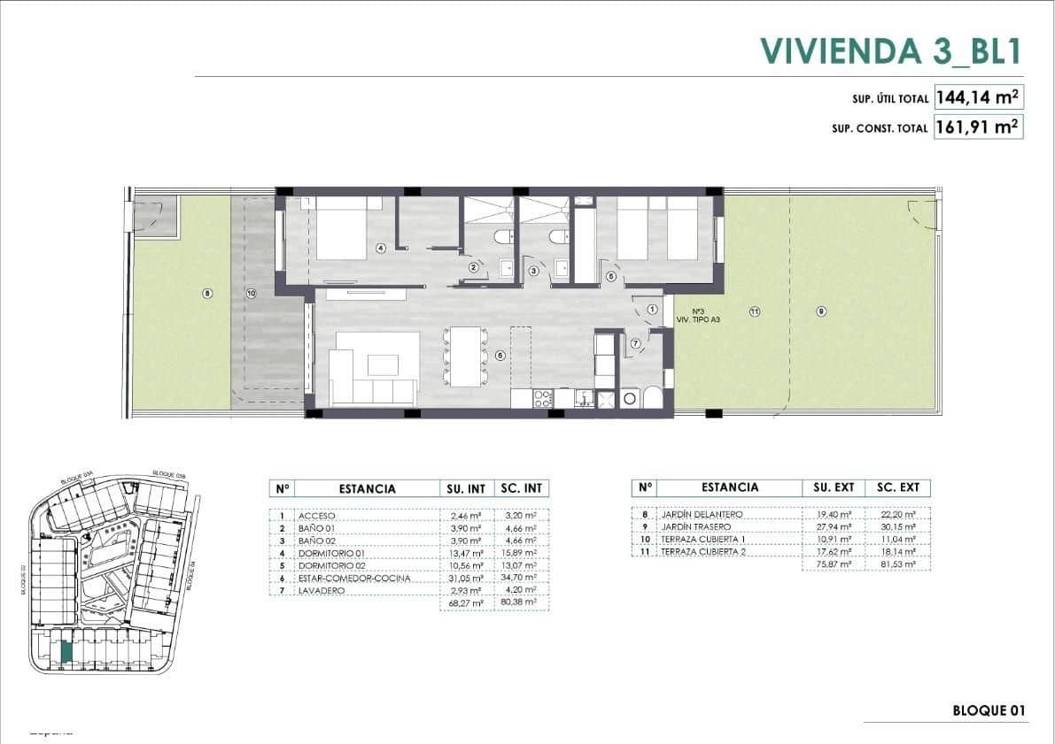 2 bedroom Apartment for sale in Monforte del Cid with pool - € 270,000 (Ref: 9820355)