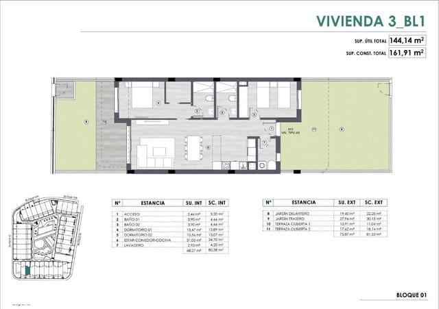 2 soveværelse Lejlighed til salg i Monforte del Cid med swimmingpool - € 270.000 (Ref: 9820355)