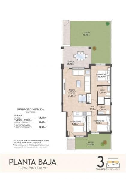 2 chambre Bungalow à vendre à San Miguel de Salinas avec piscine - 243 800 € (Ref: 9855624)