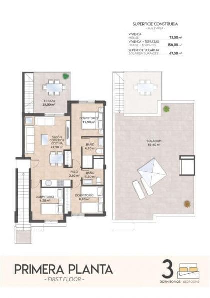 2 chambre Bungalow à vendre à San Miguel de Salinas avec piscine - 273 800 € (Ref: 9855625)