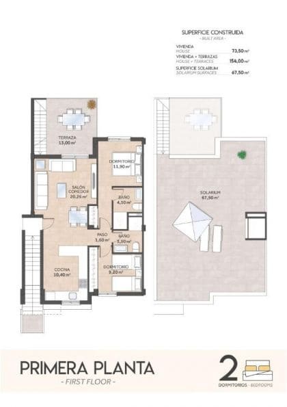 2 chambre Bungalow à vendre à San Miguel de Salinas avec piscine - 273 800 € (Ref: 9855625)