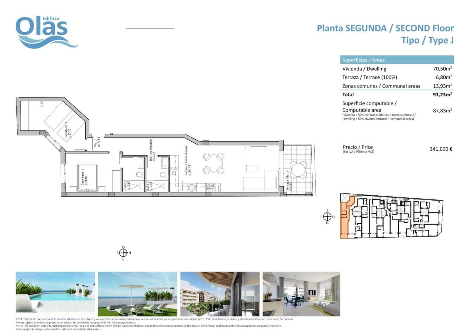 2 camera da letto Appartamento in vendita in Guardamar del Segura con piscina - 341.000 € (Rif: 9896206)
